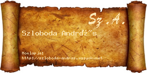 Szloboda András névjegykártya