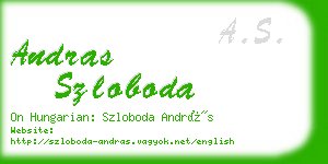 andras szloboda business card